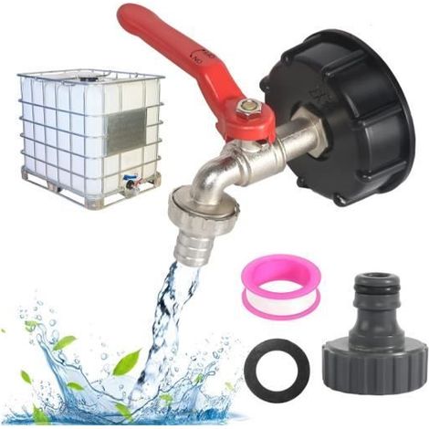 Robinet IBC - Hochwertig - 3/4" - Vernickeltes Messing - Korrosionsbeständig - 1000L (1/4)