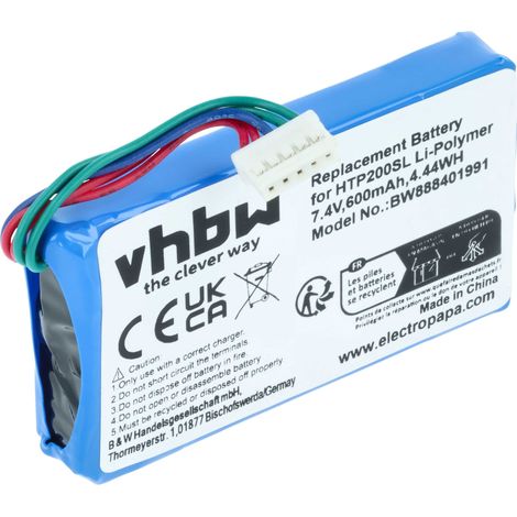 vhbw Replacement Battery compatible with HP Sprocket 200 Printer Copier Scanner Label Maker (600 mAh, 7.4 V, Li-polymer) (1/4)