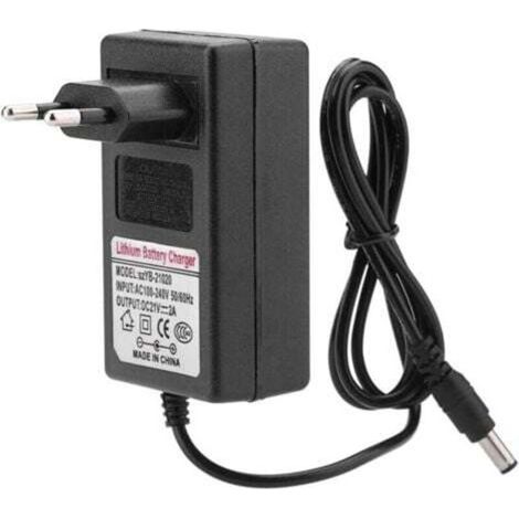 Adaptateur d'alimentation pour batterie Li-ion, adaptateur d'alimentation de charge de remplacement AC 100-240V DC 21V 2A (1/4)