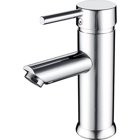 Einhebel-Waschtischarmatur – 1 Stück – Verchromter Edelstahl – Warm- und Kaltwasserregelung – Modernes Badezimmer (1/5)