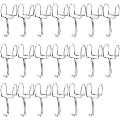 20 pièces S Crochets,Acier Inoxydable Crochets, crochet en métal en forme de S,crochet de décoration de Noël, crochet de lumière de fête,pour Cuisine, Salle de Bain, Chambre et Bureau(23-26mm)