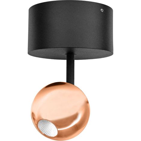 Mini Bora Surface 4,5 W 38° 2700 K Or Rose - Spot De Plafond Sphérique Orientable Haute Fidélité Des Couleurs (Irc 93) - Beneito & Faure (1/4)