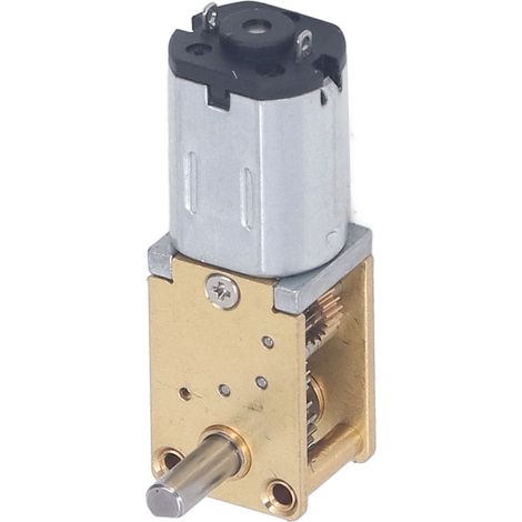 12-V-Gleichstrom-Getriebemotor mit festem Sockel, einwellig, hohes Drehmoment, 7,5-mm-Schneckengetriebe, 27 U/min (Übersetzung 1:603) für Heimwerkerprojekte (1/5)