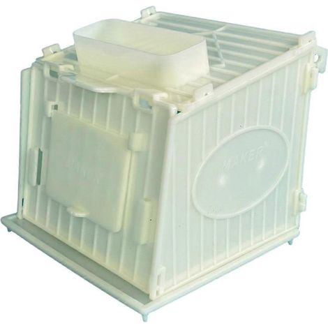 Cage à oiseaux, nichoir, cage à perroquet, nid amovible en plastique blanc pour oiseaux de compagnie (1/5)