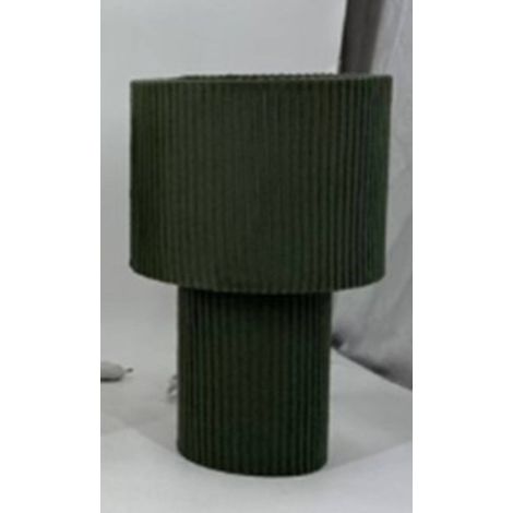 Lampada jolina cilindrica, altezza 28 cm, verde - Atmosphera créateur d'intérieur (1/5)
