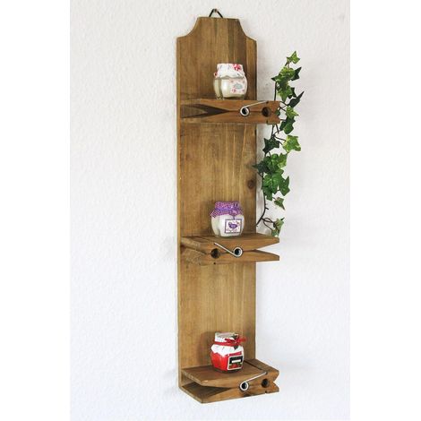Wandregal 14B461 Setzkasten Wäscheklammer 64 cm Wandkonsole Küchenregal Konsole