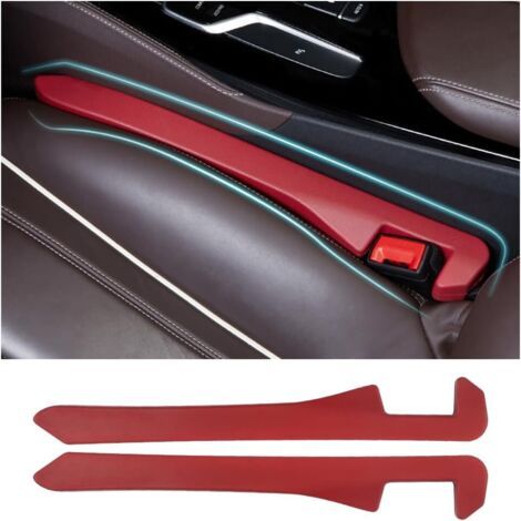 2PCS Gap Filler Pad pour Siège Auto,Multifonctionnel Rangement Siege Voiture Remplisseur,Universel Accessoire Voiture Interieur Gap Filler pour Voiture,Camion,SUV (Rouge) (1/5)
