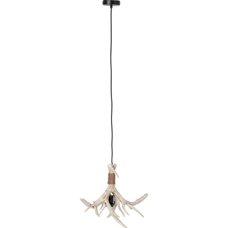 Suspension ramure beige en polyrésine - beige clair (1/4)