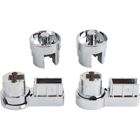 Charnières de fixation pour paroi de douche en verre de 6 mm, supports de paroi de douche en ABS chromé, kit de fixation murale stable pour installation neuve ou rénovation (1/5)