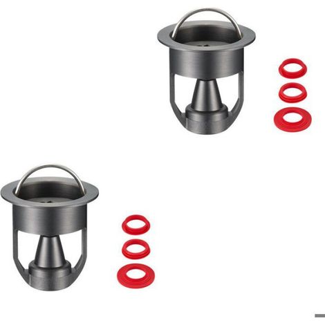 Noyau De Siphon De Sol - 32 À 44 Mm - Gris - Pour Drainage Intérieur - 2 Pièces (1/3)
