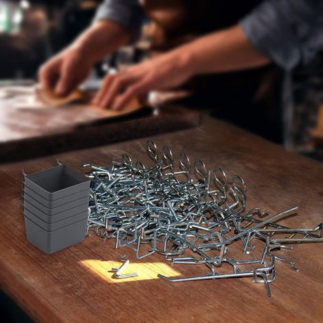 TARSHYRY Sortimentsset Metallhaken Stiftorganizer Werkzeugorganizer für Garage und Werkstatt (140 Teile) (1/5)