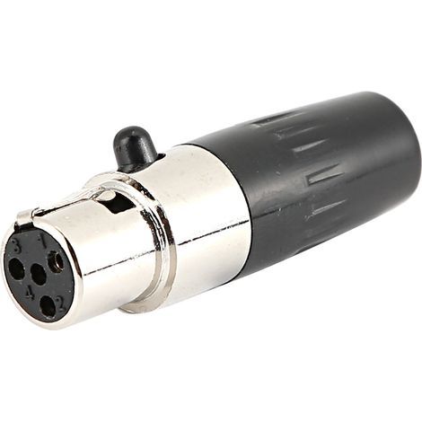 Connecteur Microphone Mini XLR Femelle 4 Broches - Lot de 5 Pièces pour Équipement Audio (1/5)