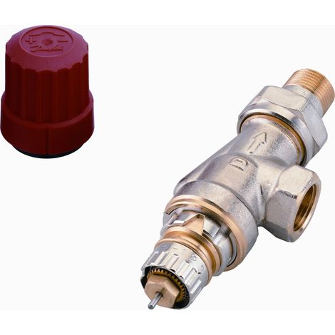 Danfoss Ventilgehäuse RA-N 10 R 3/8", Axial (UK), matt vernickelt