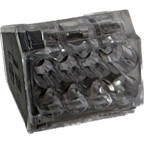 Connecteur automatique 8 entrées transparent pour fils rigide de 1 à 2,5mm² (à l'unité) SIB ADR P07008 (1/3)
