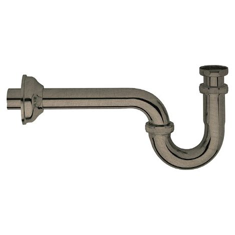 Siphon lavabo laiton en S 32 cm métal brossé 1"1/4 (33/42) - Cristina Ondyna (1/2)