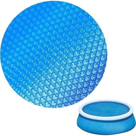 Bâche à Bulles Piscine 240cm Ronde Bâche Solaire de Piscine, Couverture Solaire à Bulles pour Piscin, Bache Piscin Chauffante, Film Thermique pour Réchauffer l’Eau (1/4)