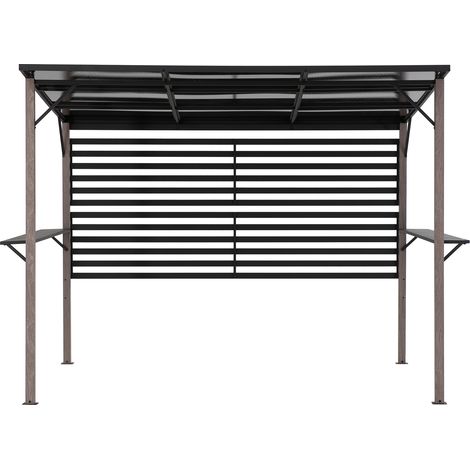 Pergola per jacuzzi in acciaio DENALI - 252cm x 282cm, grigio