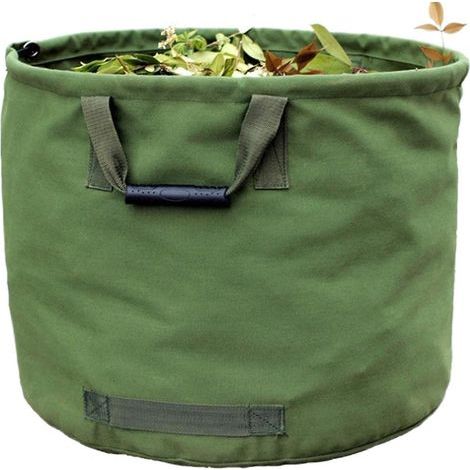 Wasserdichter Gartenmüllsack aus Canvas – Waffengrün, großes Fassungsvermögen, Laubsack, Spielzeugaufbewahrung, Müllsack, faltbar (1/5)