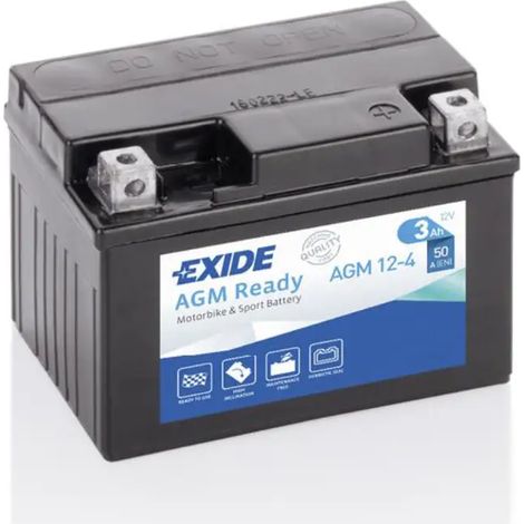 Batería De Moto Exide AGM12-4 (12V 3Ah)