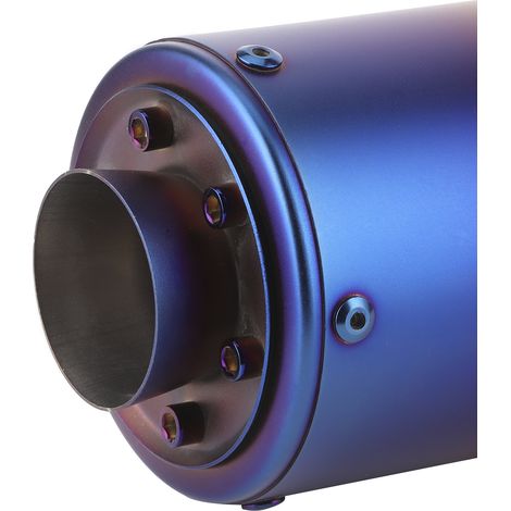 Modification de moto : embout d'échappement universel de 51 mm modifié avec un revêtement bleui (1/5)