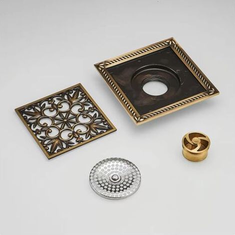 Siphon de sol sable 150 x 150 mm Rsistance 1,5 tonne Pour terrasses et locaux techniques Grille pour bonde de cave