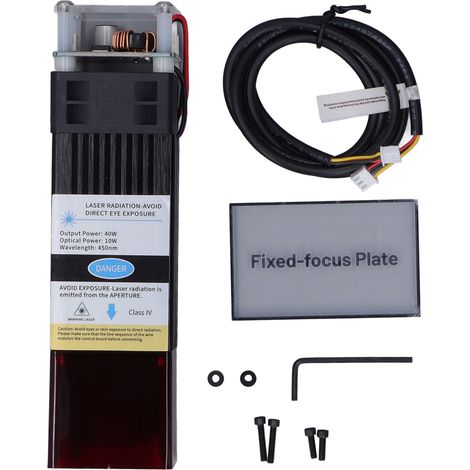 Kit de tête laser 450 nm 10 W/40 W, module compact de micro-gravure par points, entrée 12 V 3 A (1/5)