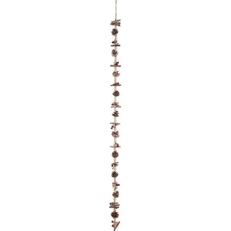 Paris Prix - Guirlande De Noël Rondin soir 150cm Naturel (1/2)