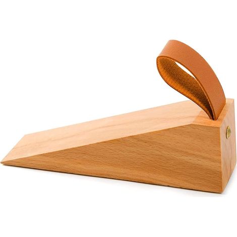 Butée de porte antidérapante en bois massif, robuste et durable (1/5)