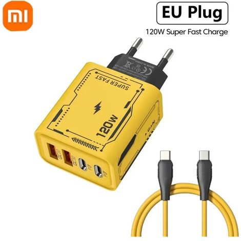 Original Xiaomi 120W ultraschnelles Ladegerät, kompatibel mit USB-C und GaN, mit Adapter für iPhone und Samsung. (1/5)