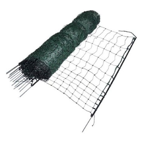 EuroNetz rete verde per pollame altezza 112 cm con 1 punta inclusi 15 picchetti e altezza 50 m