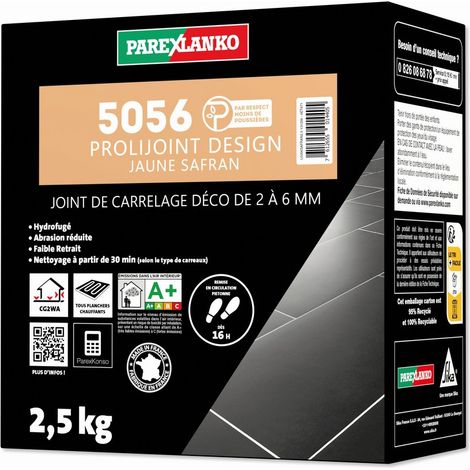 Joint de carrelage 2,5 Kg 5056 Prolijoint Design PAREXLANKO Jaune Safran