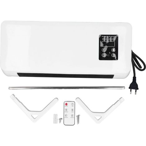– Radiateur soufflant mural 2000 W – Chauffage rapide avec oscillation – Minuterie et télécommande – Économie d'énergie (1/5)