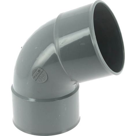 coude pvc - femelle / femelle - 67 degrés30 - diamètre 100 mm - nicoll uct66