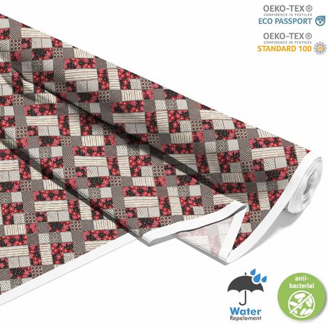 TESSUTI DECORATIVI PER ESTERNI OXFORD - Motivo geometrico fiori pois strisce (1/5)