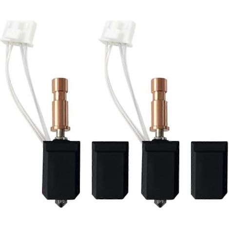 2x0,4 mm Keramikdüsen für das Kobra S1 Combo Druckkopf-Kit, Düsenblock aus gehärtetem Stahl und 2 zusätzliche Silikonhülsen (1/5)