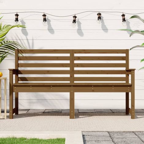 Gartenbank Honigbraun 159,5x48x91,5 cm Massivholz Kiefer vidaXL (1/5)