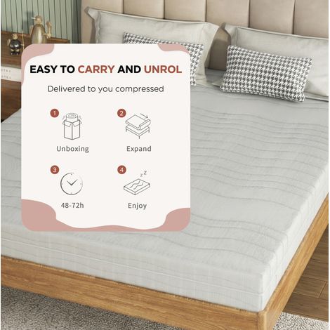 Matelas mousse froide ergonomique 120x200 cm hauteur 18 cm surface en tissu doux (1/5)