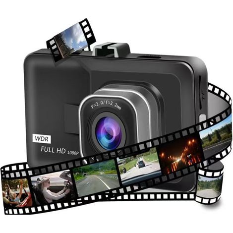 1080P 3 Inch Car Dash Cam 170° Wide Angle Car Camera, Car Dashcam with Parking Mode, Motion Detection, Loop Recording (1/5)