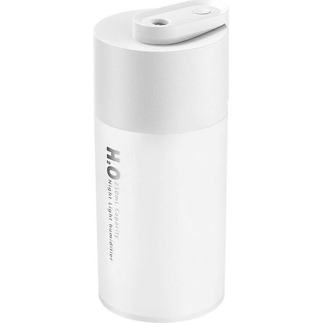 Mini humidificateur portable, pour chambre, voiture, bureau, modes brumisation, silencieux - Blanc (1/5)