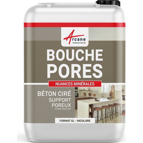 Arcane Industries – Bouche pores pour béton 5 L – Imprégnateur à effet bouche pores – Durcisseur de surface pour murs et sols poreux
