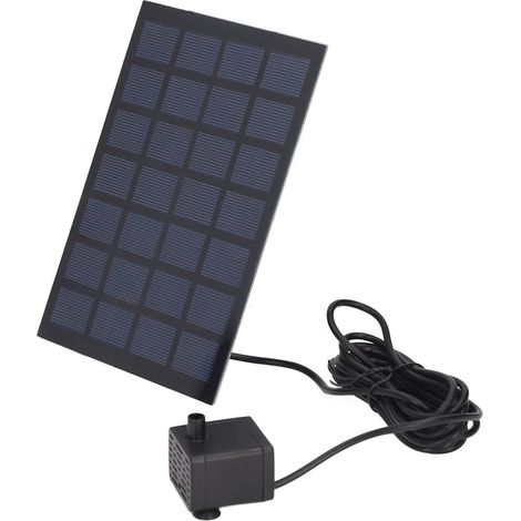 Schwimmende Solar-Teichpumpe, 6 Düsen, geringer Verbrauch, 7V Direktantrieb, dekorativer Gartenbrunnen, kabellos, wasserdicht, integriertes Solarpanel. (1/5)