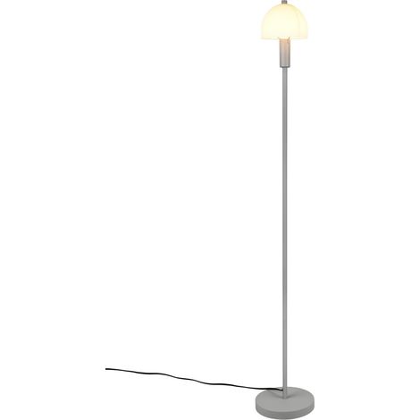 Lampadaire minimaliste gris avec abat-jour en verre 1xE14 10W GLENN RL (1/5)