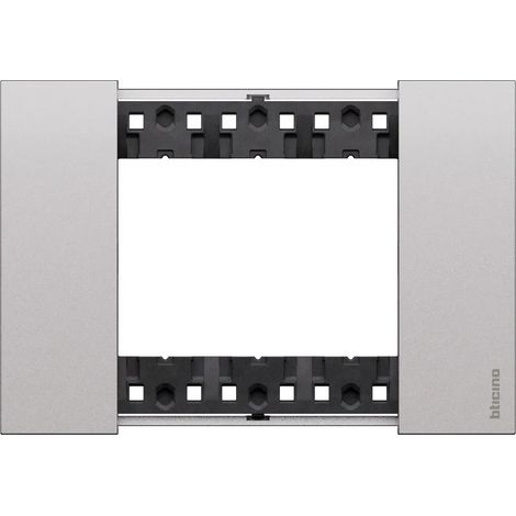 Bticino placca 3P steel living now KA4803KS