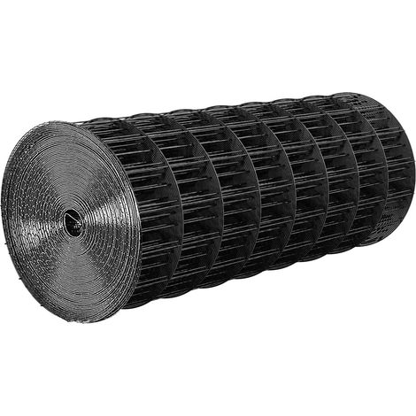 Grillage métallique 61 cm x 7,62 m, maille 2 x 3 pouces, rouleau de grillage galvanisé calibre 16, résistant aux intempéries, revêtement vinyle, clôture à poules, grillage soudé robuste pour jardin, c (1/5)