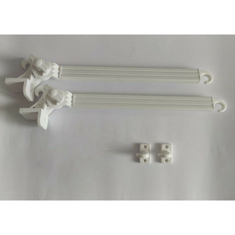 Braccetti per Tende da Sole in Alluminio 50 cm Coppia Kit con Ganci Vari Colori (1/2)