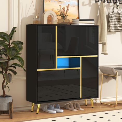 mobile contenitore 80x25x96 portascarpe LED lucido OKMYHOME (1/5)