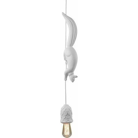 Suspension LED moderne en résine style écureuil nordique, luminaire décoratif pour chambre d'enfant (1/4)
