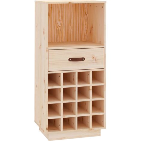 vidaXL Weinschrank 45x34x100 cm Massivholz Kiefer