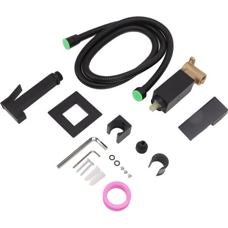 Système de douche en laiton style européen encastré, douchette simple, accessoires de salle de bain noirs
