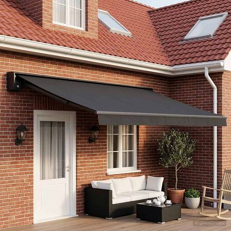 vidaXL Telo di ricambio per tenda da sole Antracite 400 × 300 cm